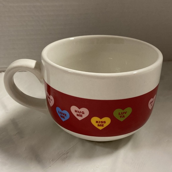 Vintage TB Toy Trading Company Valentine Candy Heart Decorated Mug Cup 12oz - Picture 2 of 10